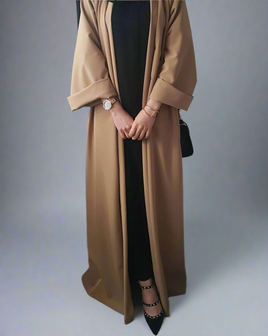 Islamic Clothing Women Saudi Sheer Open Abaya