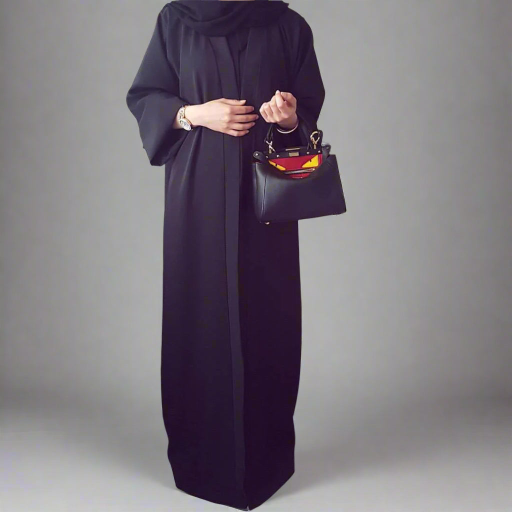 Islamic Clothing Women Saudi Sheer Open Abaya