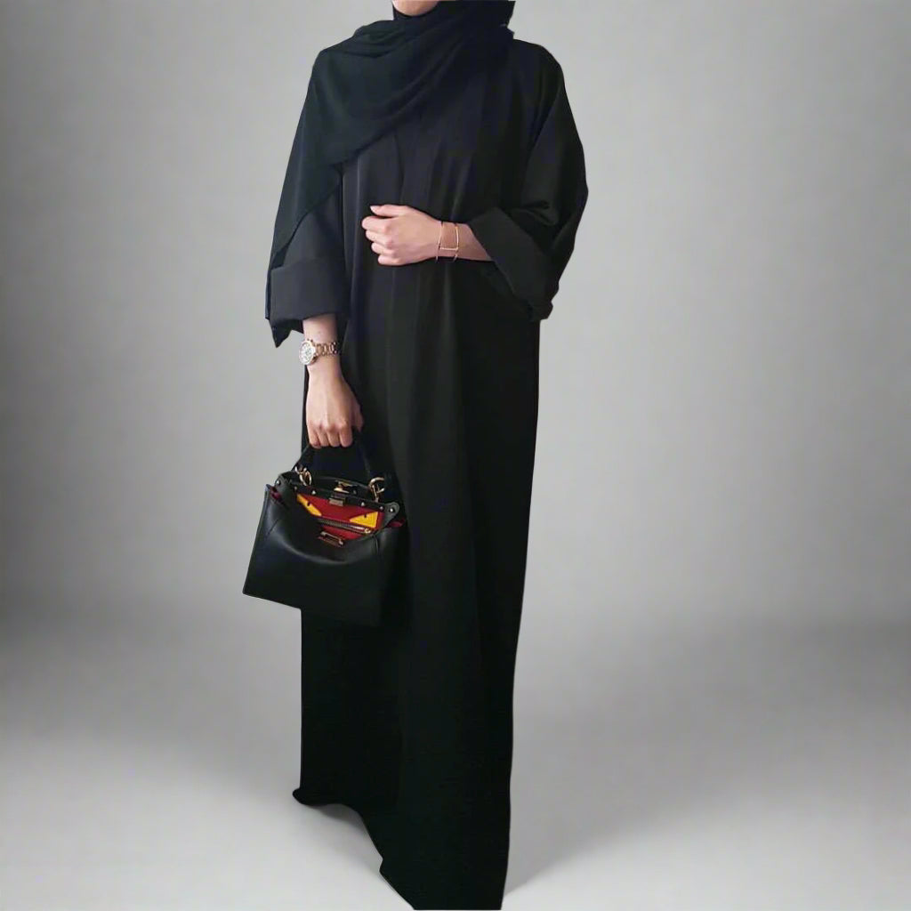 Islamic Clothing Women Saudi Sheer Open Abaya