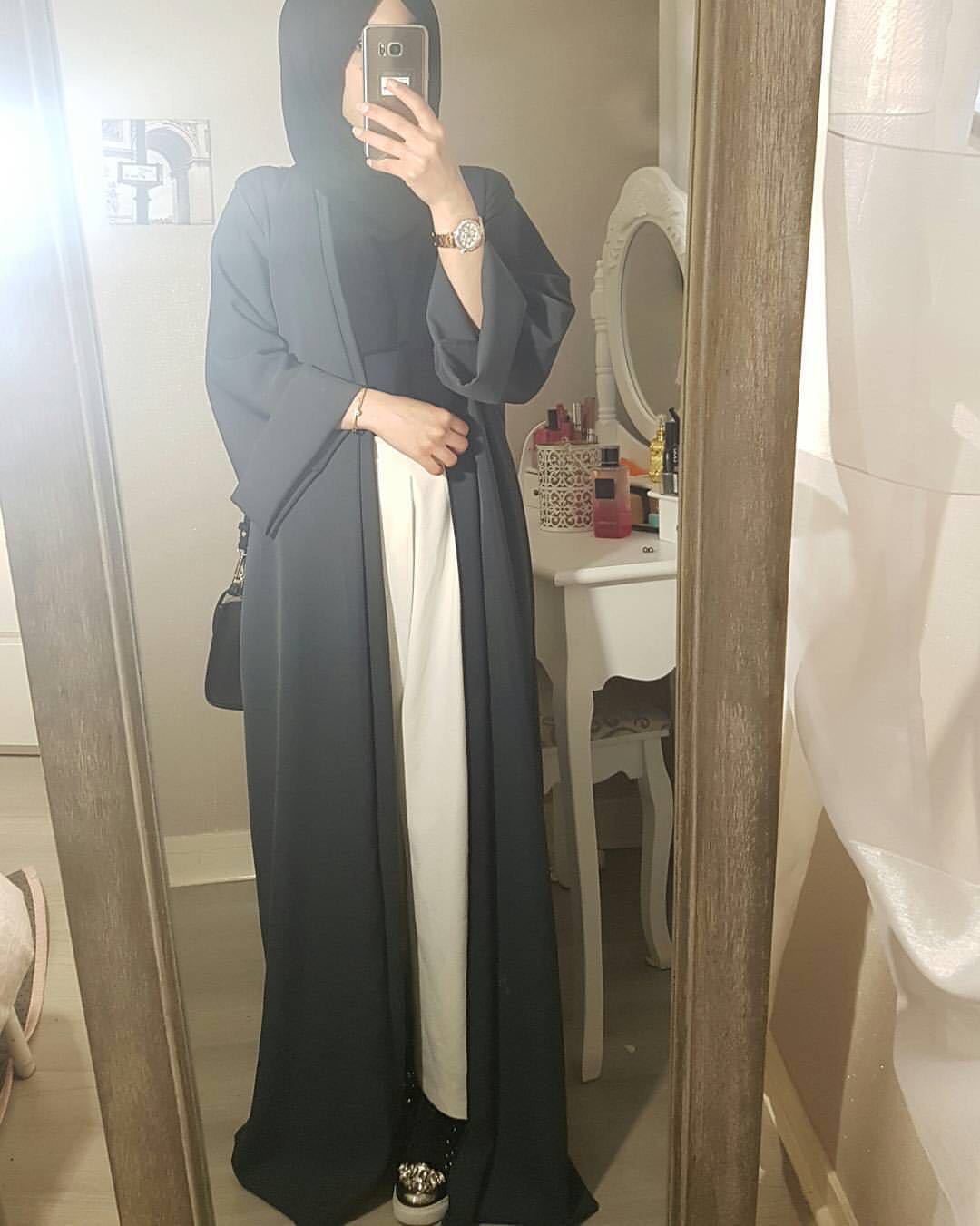 Islamic Clothing Women Saudi Sheer Open Abaya