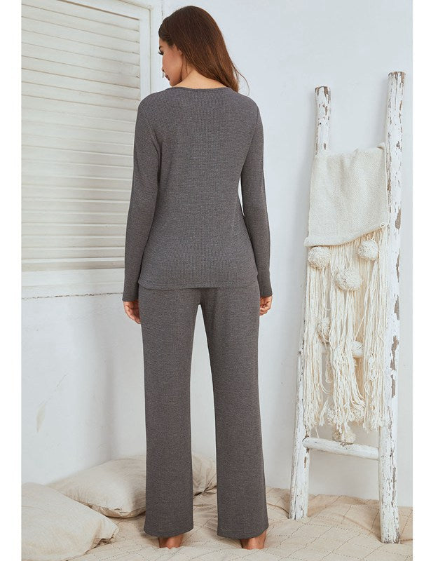 Winter Fall Women Loungewear Sleepwear Set