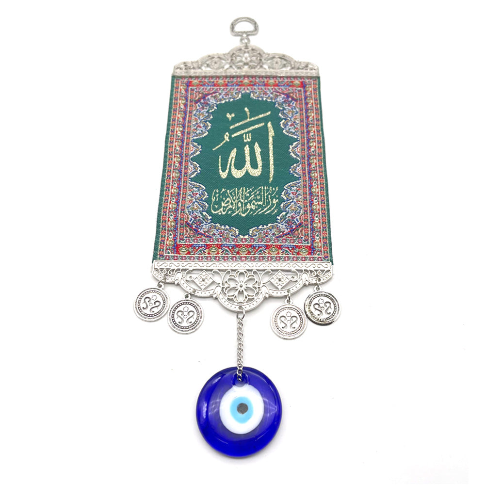 Muslim Wall Hanging Tapestry Turkish Blue Evil Eye Amulet Wall Decor Home Ornament Islamic Decorations Evil Eye Protection Lucky Wall Art