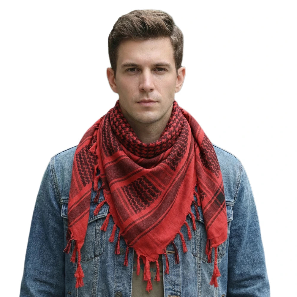 100% Cotton Colorful Keffiyeh Military Tactical Shemagh Desert Scarf Neck Wrap For Men and Women