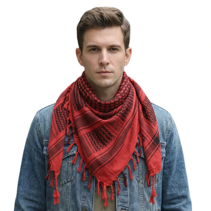 100% Cotton Colorful Keffiyeh Military Tactical Shemagh Desert Scarf Neck Wrap For Men and Women