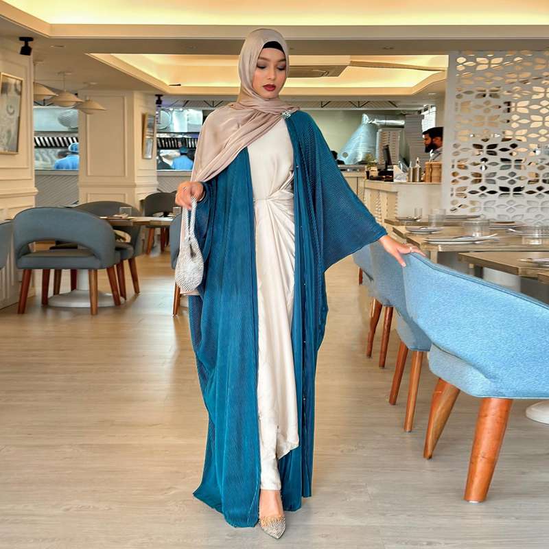 Muslim Women Middle East Cardigan Open Abaya Dress