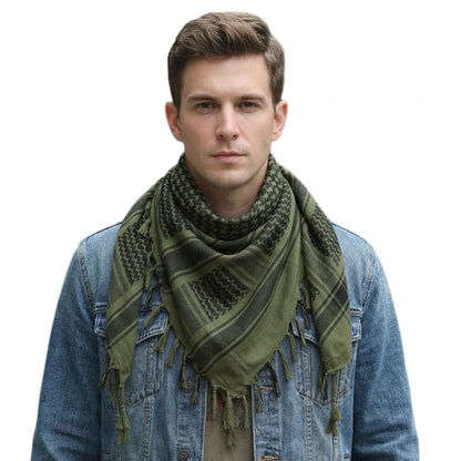 100% Cotton Colorful Keffiyeh Military Tactical Shemagh Desert Scarf Neck Wrap For Men and Women