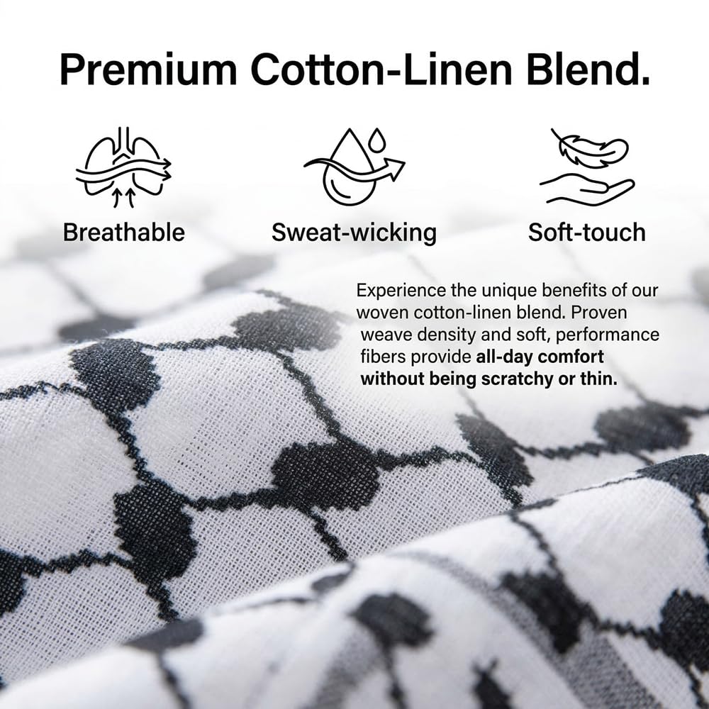 Authentic Printed Palestinian Keffiyeh Scarf Arab Shemagh Traditional Kuffiyeh Head Neck Wrap For Men and Women