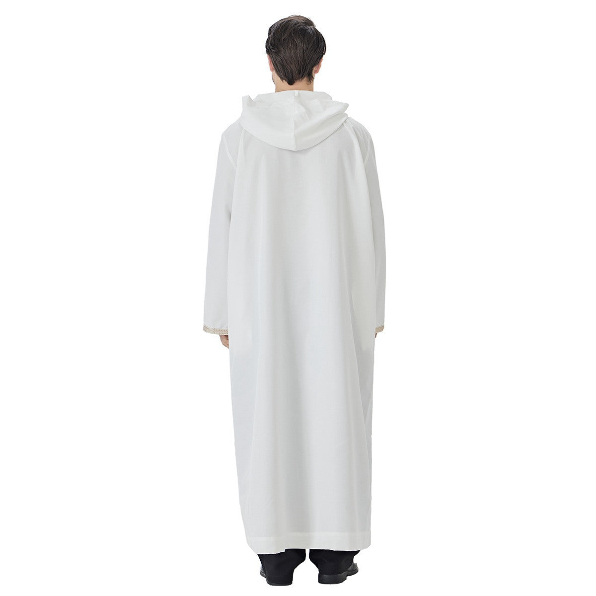Arabic Mens Djellaba Jubba Hooded Thobe - Islamic Emirati Muslim Thawb - #26T847