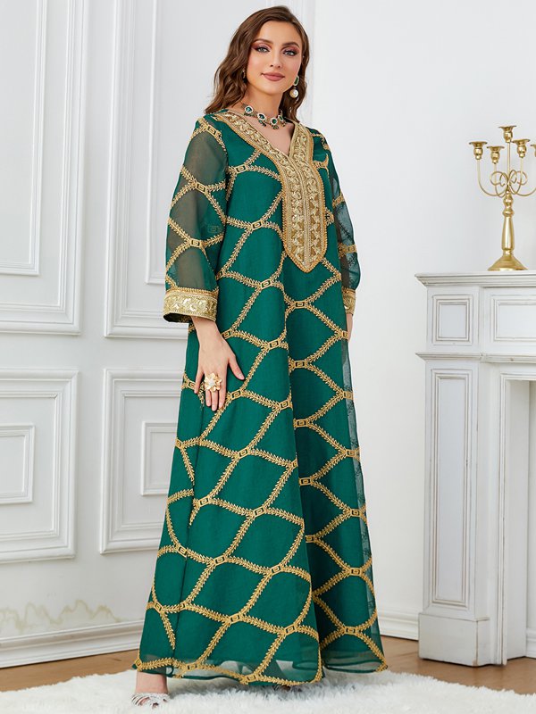 Eid Middle East Arab Caftan Kaftan Dress