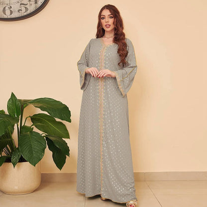 Eid Dress 11 Color Options Middle East Turkish Moroccan Women Bronzing Luxury Caftan Kaftan Dress