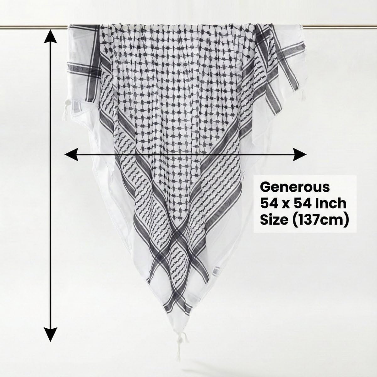 Authentic Printed Palestinian Keffiyeh Scarf Arab Shemagh Traditional Kuffiyeh Head Neck Wrap For Men and Women