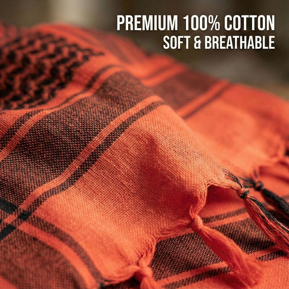 100% Cotton Military Tactical Shemagh Desert Scarf Neck Wrap For Men and Women
