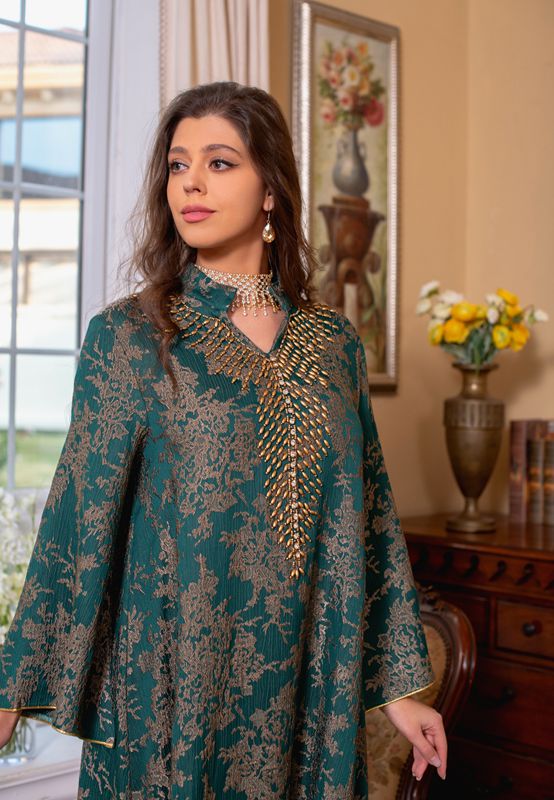 Eid Sequins Embroidery Doris Caftan Kaftan Dress #25S68