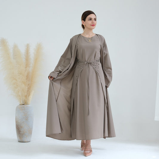 YiHWEI Muslin + Trousers + Women, Two Piece Outfits for Women Lapel Suit  Office Business Long Sleeve Button Suit Slim Loose Trousers Jacket Suit,  A_beige : : Fashion