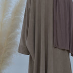 Corduroy Winter Fall Muslim Women Cardigan Open Abaya Coat