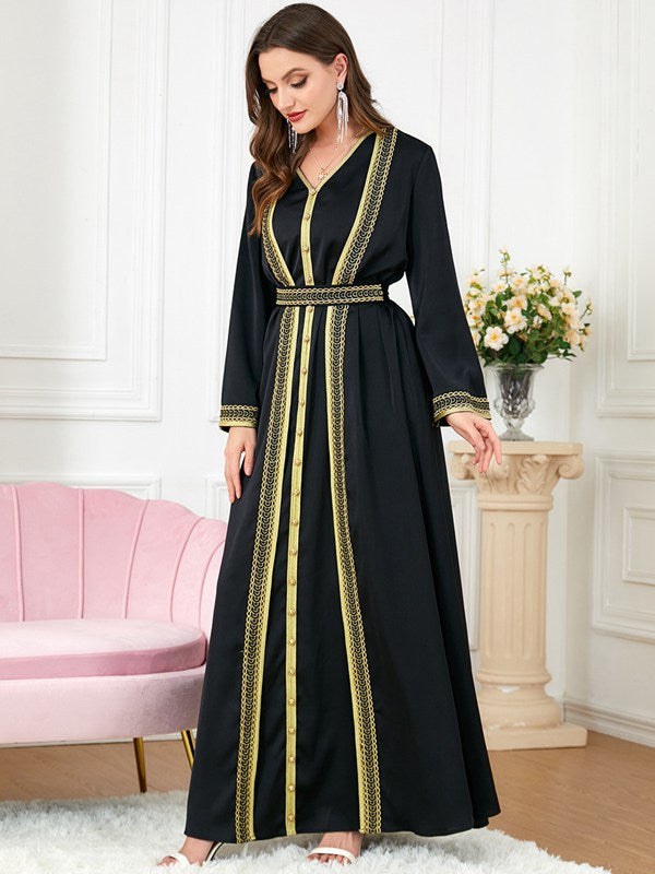 Eid Dress 2 Pieces Satin Caftan Kaftan Dress With Sleeveless Inner Dress