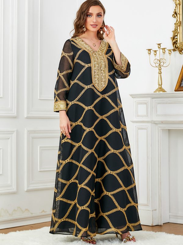 Eid Middle East Arab Caftan Kaftan Dress