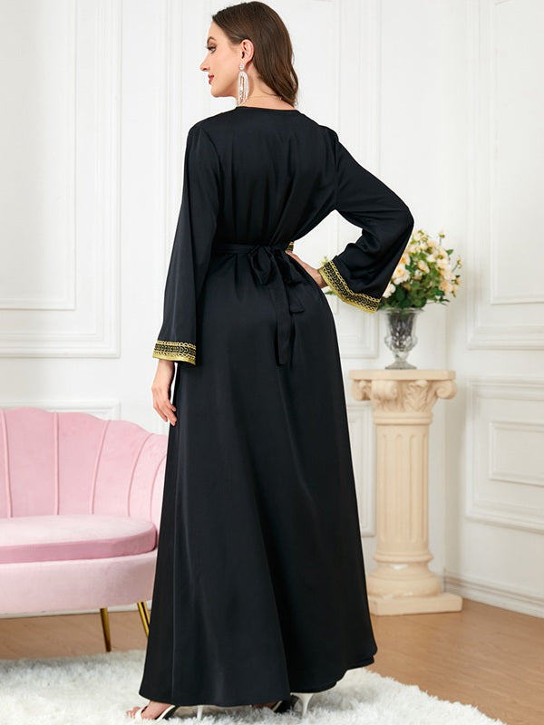 Eid Dress 2 Pieces Satin Caftan Kaftan Dress With Sleeveless Inner Dress