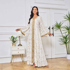 Eid Dress Arab Middle East Women Bronzing Kaftan Caftan Dress