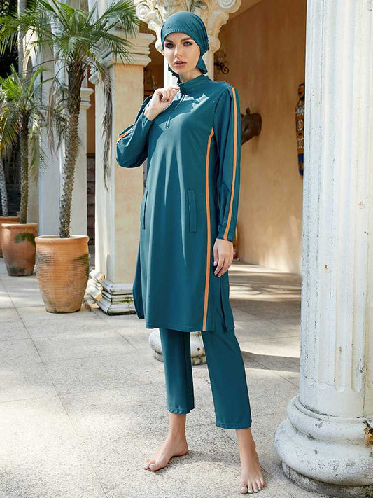Full Cover 3 Pieces Set Burkinis Halal Swimwear Swimsuit Bathing Suit #2510391