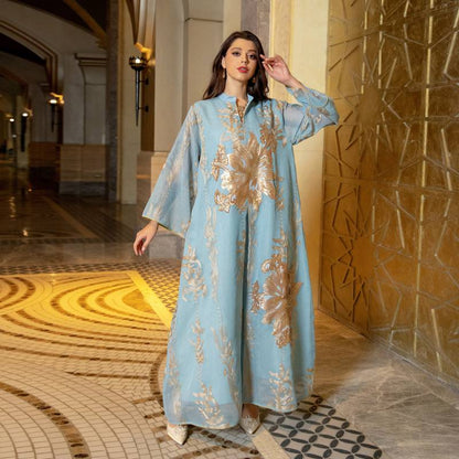 Eid Luxury Caftan Kaftan Dress Jalabiya With Sequins Embroidered