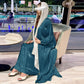 With Inner Sleeveless Dress Muslim Women Hand-stitched Beads Cardigan Open Abaya Dress