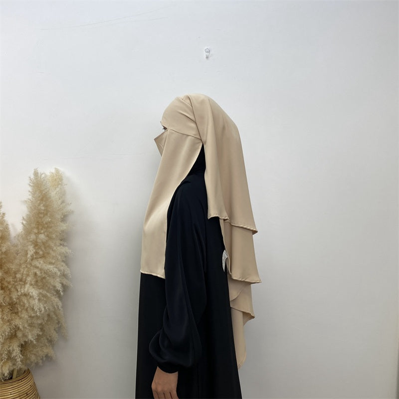 14 Color Options Nida Khimar Niqab Set For Muslim Women Face Veil