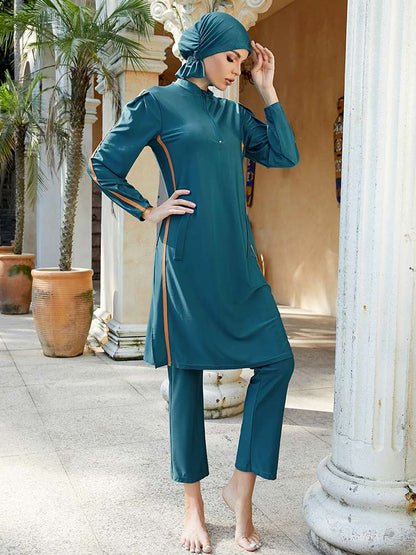 Full Cover 3 Pieces Set Burkinis Halal Swimwear Swimsuit Bathing Suit #2510391