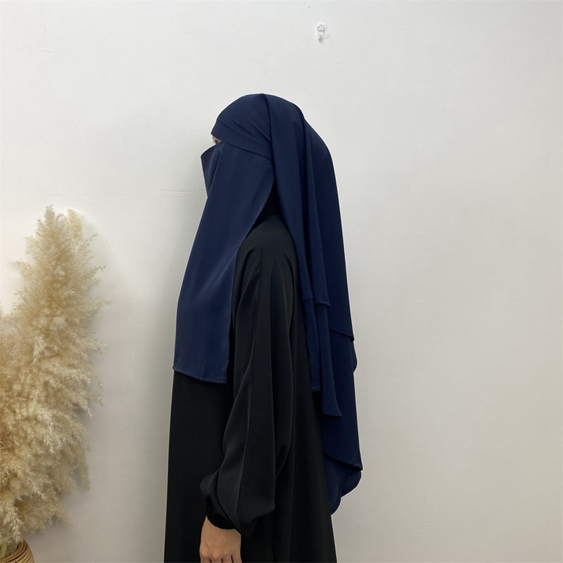 14 Color Options Nida Khimar Niqab Set For Muslim Women Face Veil