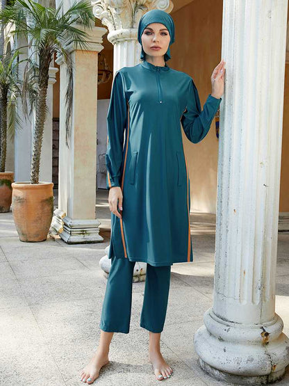 Full Cover 3 Pieces Set Burkinis Halal Swimwear Swimsuit Bathing Suit #2510391