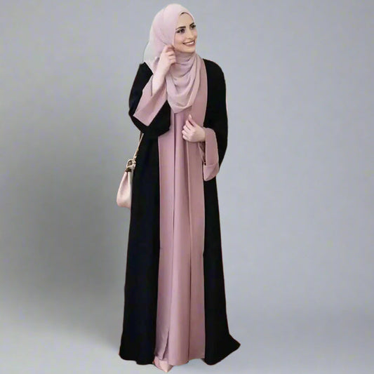 Muslim Women Patchwork Abaya Dress #246780