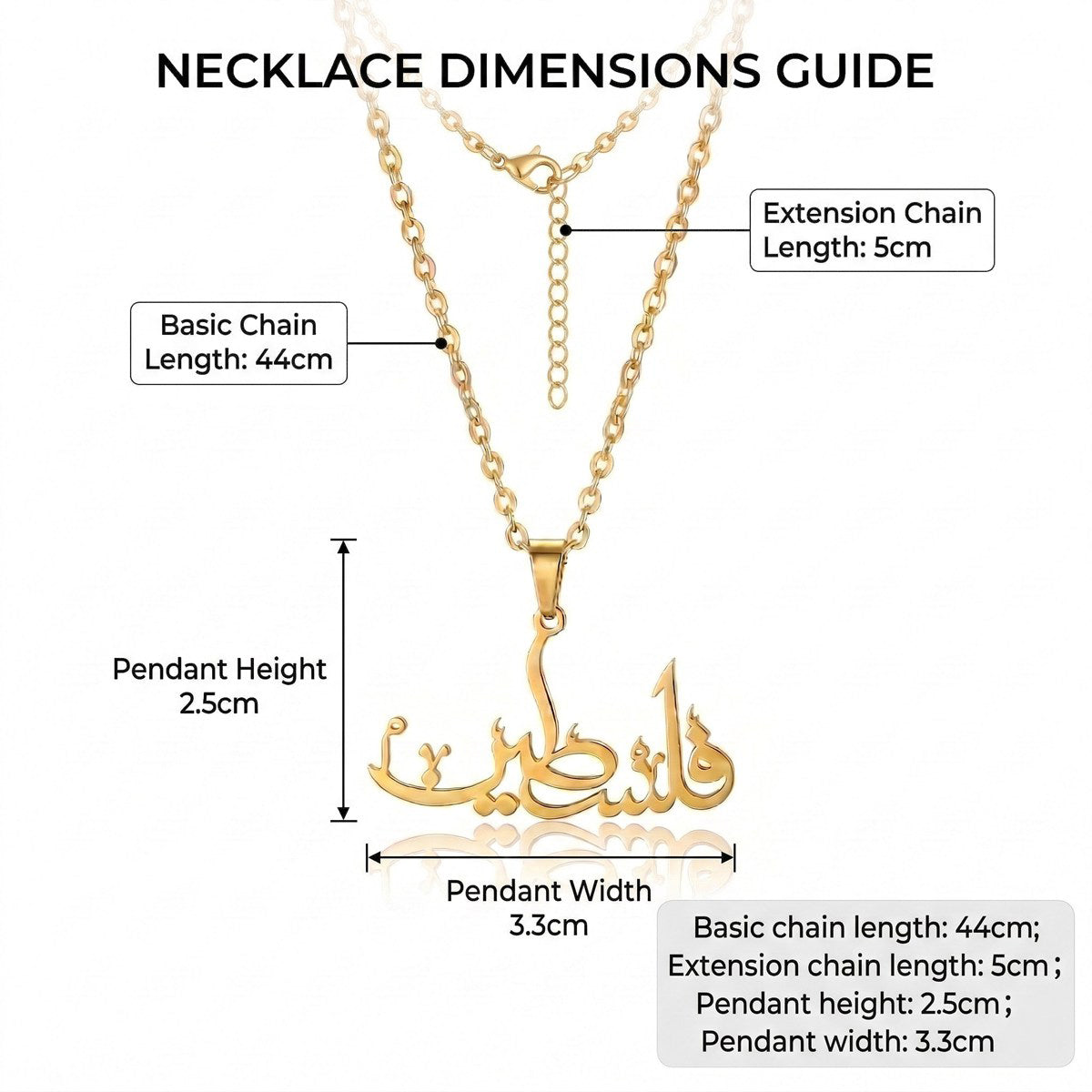 Palestine Arabic Necklace Jewelry