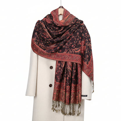 Muslim Women  Embroidery Tassel Hijab Scarf #26VS737