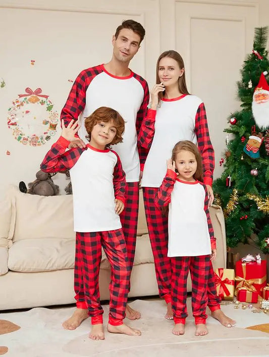 Plain Christmas Matching Family Pajamas Set