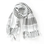 100% Cotton Palestinian Keffiyeh Scarf, Tassel Palestine Scarf Shemagh Tactical Head Neck Wrap for Men and Women