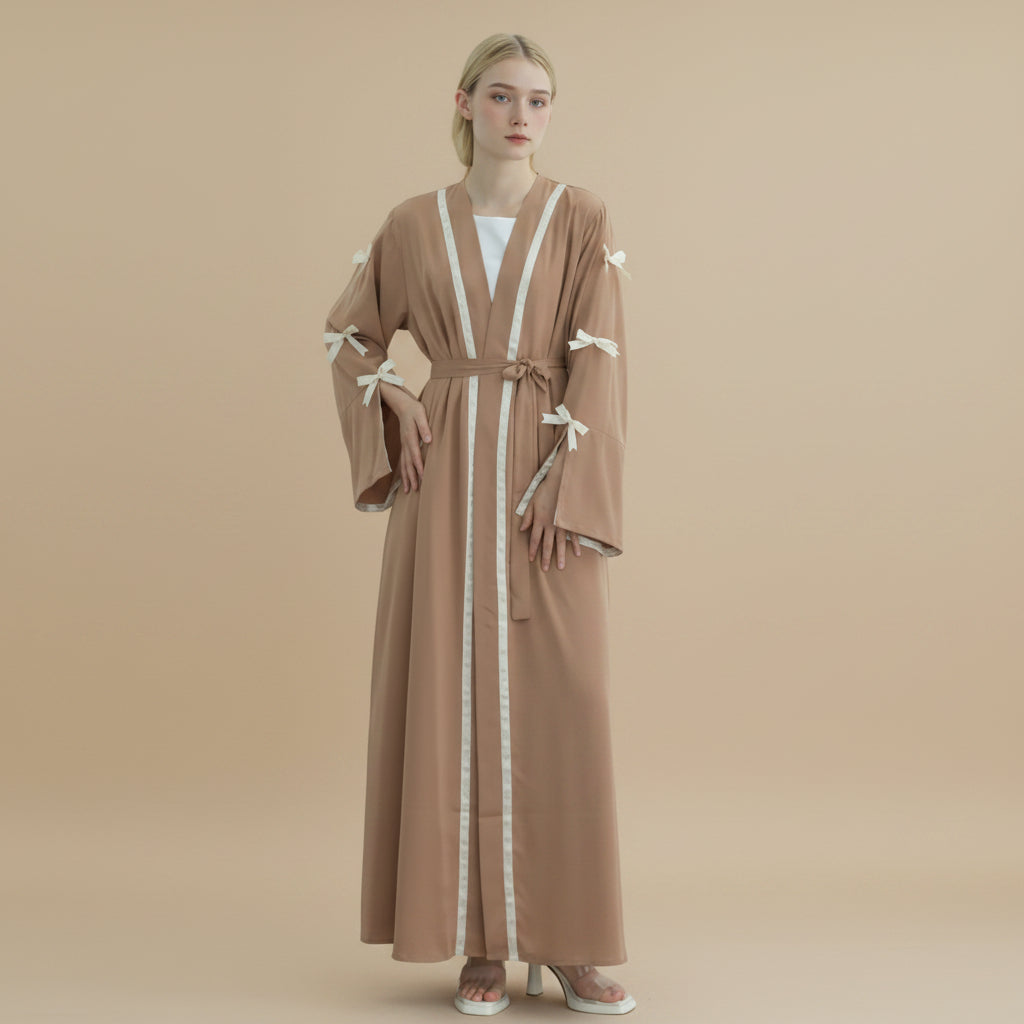 Bows Nida Open Abaya Dress #251033