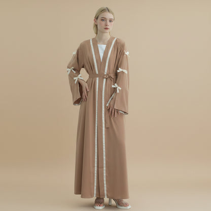 Bows Nida Open Abaya Dress #251033