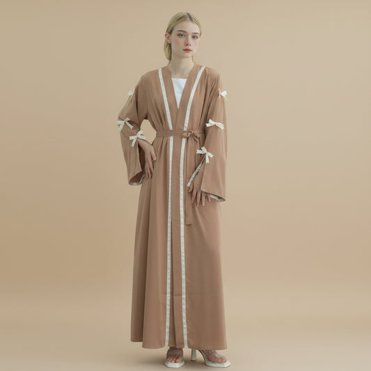 Bows Nida Open Abaya Dress #251033