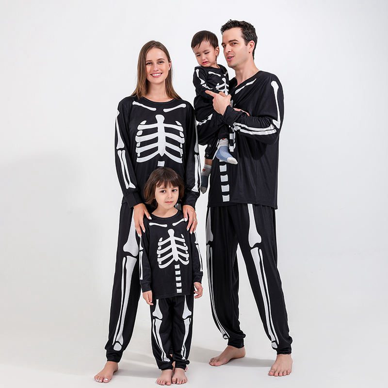 Skeleton Bone Pjs Matching Family Halloween Pajamas Set