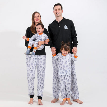 Ghost Halloween Pjs Matching Family Pumpkin Pajamas Set