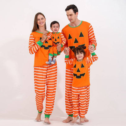 Pumpkin Pjs Matching Family Halloween Pajamas Set