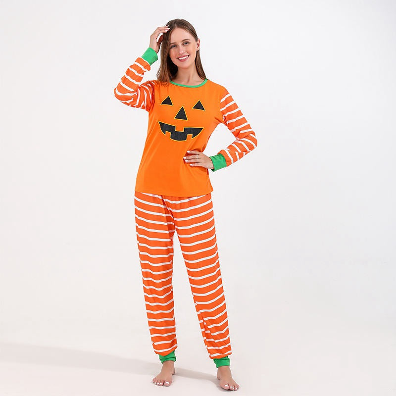 Pumpkin Pjs Matching Family Halloween Pajamas Set