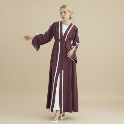 Bows Nida Open Abaya Dress #251033