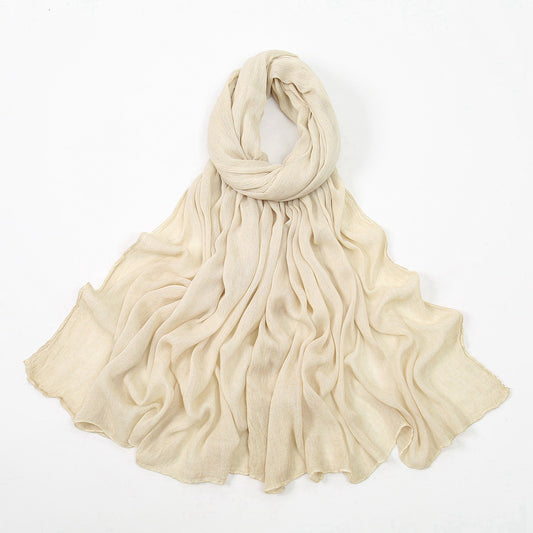 Muslim Women Rayon Textured Hijab Scarf #26VE089