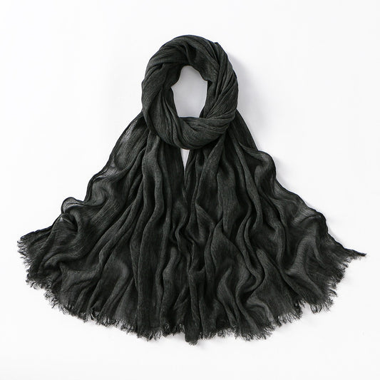 Muslim Women Pleated Hijab Scarf #26VE059