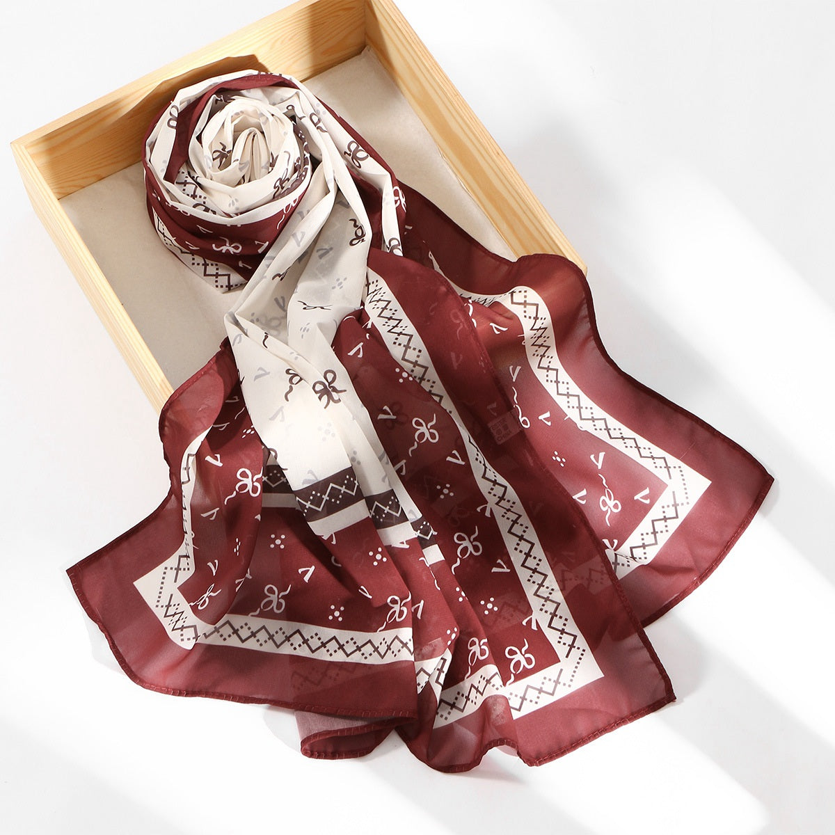 Muslim Women Chiffon Printed Hijab Scarf Shawl #26YW500