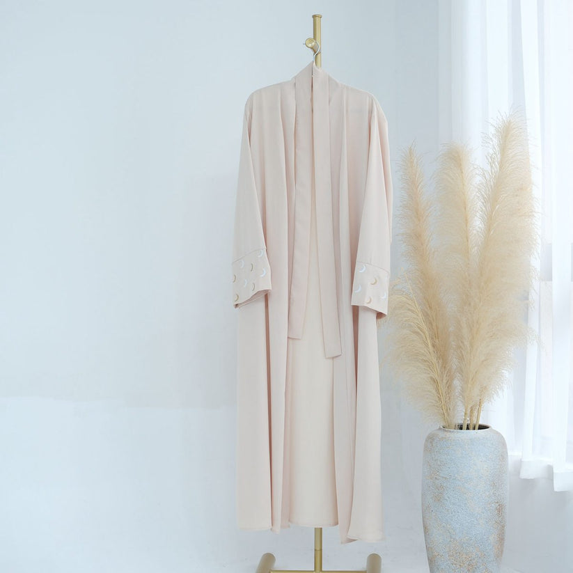 Abaya Dress - Bows Embroidery - Nida - #251000