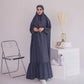 Muslim Women Nida Long Robe Prayer Dress Overhead Abaya Dress Jilbab