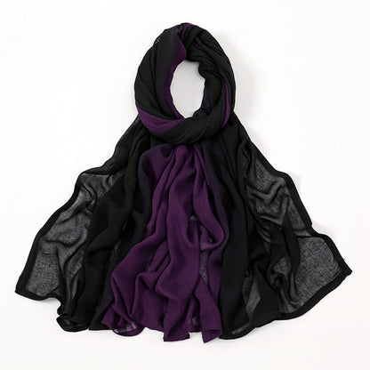 Muslim Women Color Gradient Hijab Scarf #26VS812