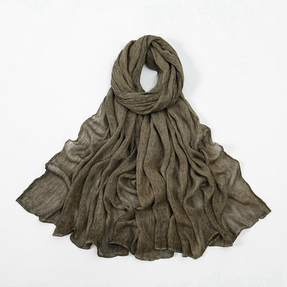 Muslim Women Rayon Textured Hijab Scarf #26VE089